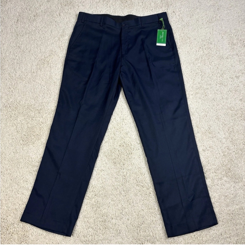 Britches by Samtex Mens Trousers 36W 30L Navy Dress Pants Golf USA New
